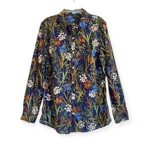 SOLD. J.Mclaughlin Floral Button Down Shirt Long Sleeve (H1)